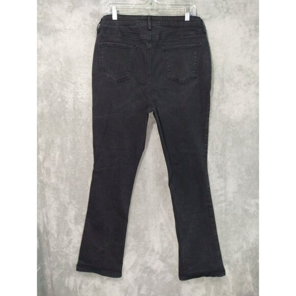 NYDJ Jeans Womens 14 Black Denim Slim Bootcut Lift Tuck High Rise Stretch - Picture 2 of 10